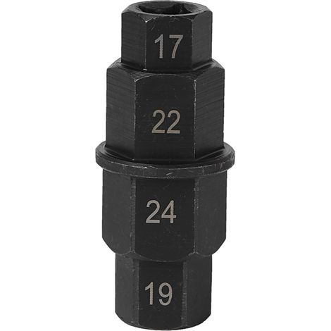 Beyamis Clé de réparation pour axe de roue de moto, compatible avec les axes avant de 17 mm, 19 mm, 22 mm et 24 mm. (1/5)