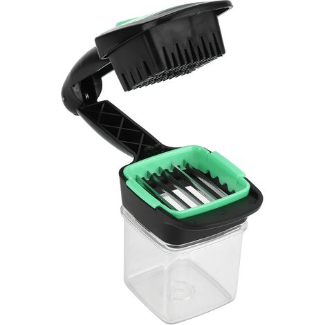 Coupe-légumes multifonction 5 en 1, hachoir à fruits et à ail, ustensile de cuisine en acier inoxydable vert (1/5)