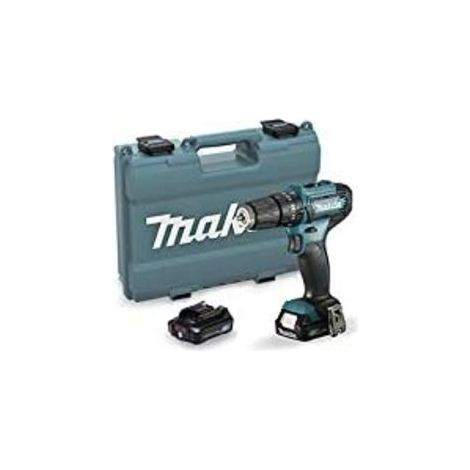Makita - Trapano a percussione a batteria 12V, 2x batterie 2,0 Ah CXT, caricabatterie HP333DSAE