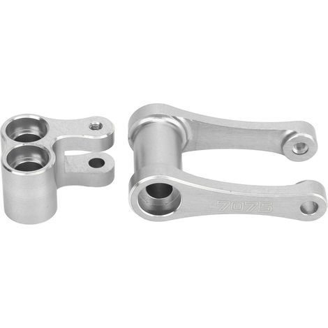 Biellette de direction arrière en alliage d'aluminium haute résistance pour moto LOSI 1/4 Promoto MX argent (1/5)