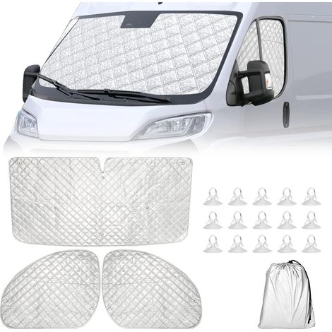 Replacement Thermal Car Windscreen Cover for Ducato 2006-2021, Thickened Inner Layers Foldable Sun Visor Protection Mat for Windscreen (1/5)