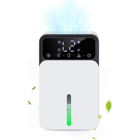 350 ml/d Luftentfeuchter für Zuhause, 1200 ml tragbarer Luftentfeuchter mit 3 Modi und intelligentem Touchscreen, 24-Stunden-Timer, leiser Luftentfeuchter mit 7 farbigen LED-Leuchten