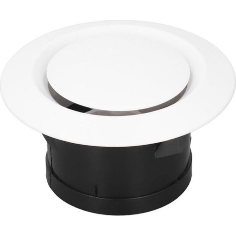 Bouche d'aération ronde réglable en ABS pour salle de bain, montage mural, gain de place, 4 pouces. (1/5)