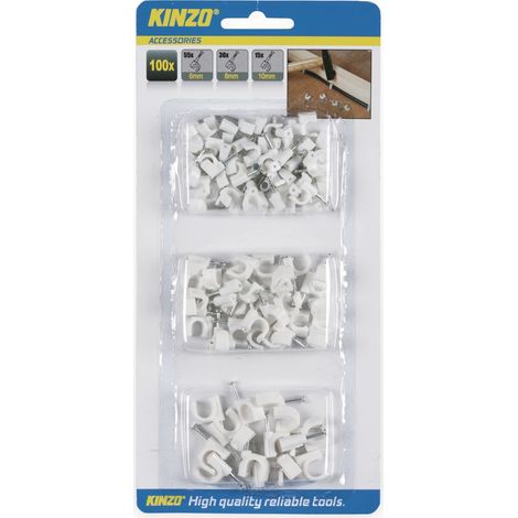 Kit de colliers à clous KINZO 100 pièces, 6/8/10 mm