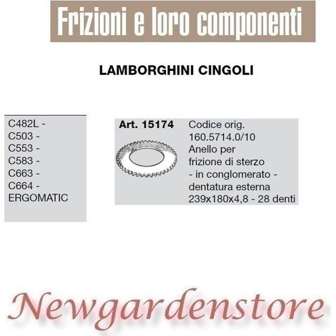Anello frizione sterzo trattore C482 503 553 663 Ergomatic 15174 LAMBORGHINI