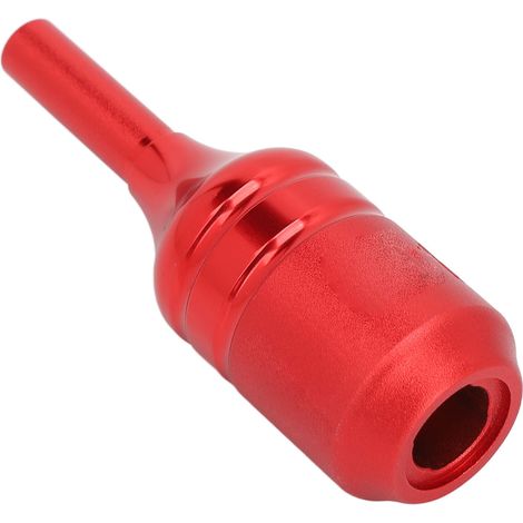 Support de poignée de cartouche de tatouage 25mm antidérapant, tubes en alliage d'aluminium rouge, manche ergonomique pour machine à tatouer, lot de 1 pièce (1/5)