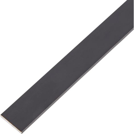 ALBERTS Flachstange, Alu schwarz elox., LxBxS 1000 x 20 x 2 mm (1/5)