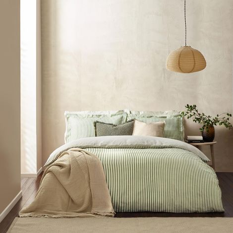 Ensemble de Housse de Couette Rayé (Forêt-King) (1/5)