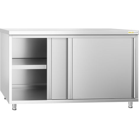Meuble bas inox 1400x800 mm PREMIUM - GOLDINOX (1/4)