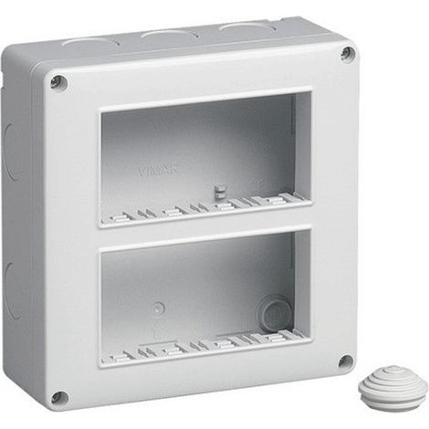 Contenitore da parete IP40 8 moduli disposti su due file Vimar 14832