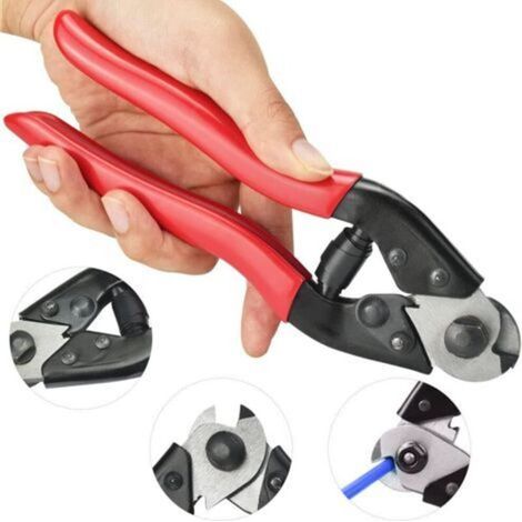 Coupe-Câble Vélo 190mm en Acier au Chrome Vanadium Pince Coupe-câble de Vélo Outils de Coupe de Câble de Vélo pour Coupe-Câble de Vélo 1mm - 7mm (1/5)