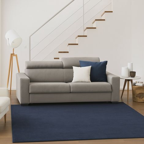 Talamo Italia Sofá fijo Monica, Gran Sofá de 2 plazas, 100% Made in Italy, Sofá Sala de estar, en tela acolchada, con reposacabezas ajustable y reposabrazos estándar, Cm 200x95h85, Tórtola, con embala (1/4)
