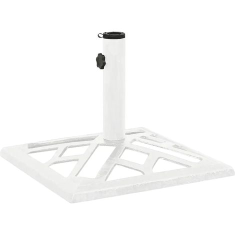 Base robusta para sombrilla de jardín 44 x 44 x 31 cm hierro fundido blanca 020046550 (1/5)