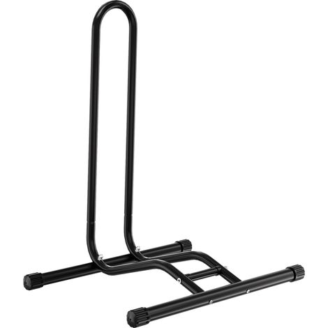 Toboli Râtelier mobile pour 1 vélo, 390 x 350 x 740 mm, Support vélo en acier, largeur de pneu 60 mm, Pied béquille de réparation montage garage bicyclette