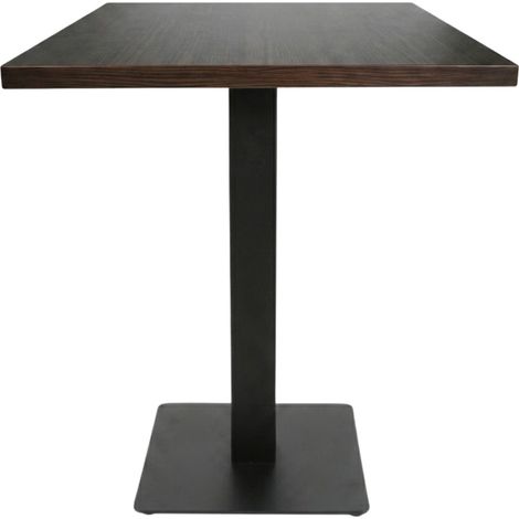 Table intérieure WENGÉ 60x60 cm avec le pied IRON black plat