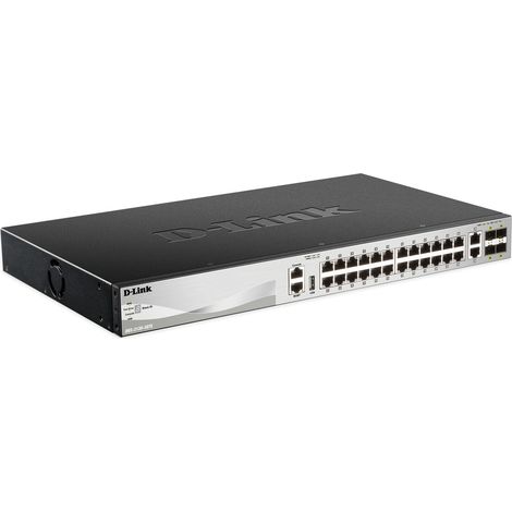 D-Link DGS-3130-30TS Gestionado L3 Gigabit Ethernet (10/100/1000) Negro, Gris (1/3)