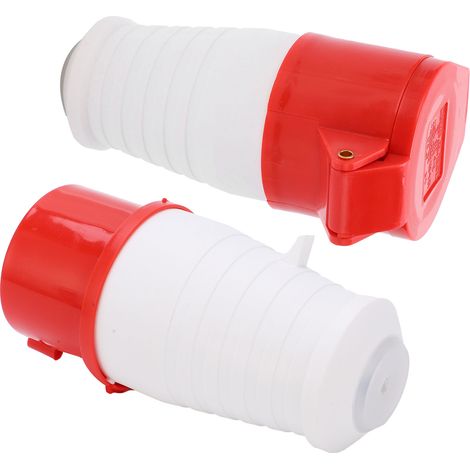 Coupleur de prise industrielle 16 A 5 broches triphasé étanche IP44 220-380 V / 240-415 V 3P+N+T (1/5)