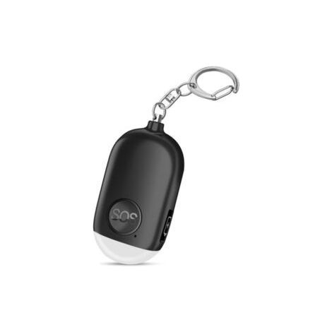 130DB Alarme Personnelle Anti Agression avec Porte clé,Rechargeables Alarme de Poche avec LED Lampe de Poche Torche Alarme,pour Femme Enfants Personnes aîné(Noir) (1/5)