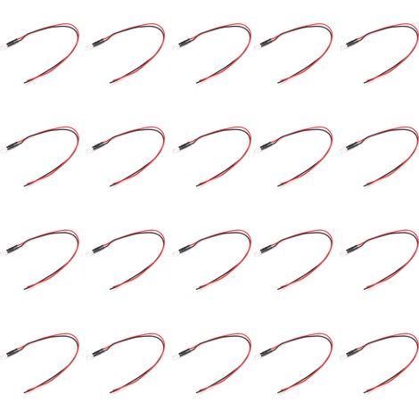 Lot de 20 LED 5mm haute luminosité, pré-câblées 12V, rondes, émission rouge, interrupteur normalement ouvert, ampoules à diode électroluminescente en ligne (1/5)