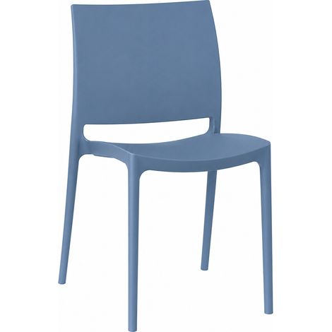 Sedia da sala da pranzo Altea in plastica colore Blu modello comfort (1/5)