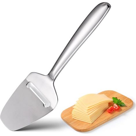 19,4 x 5,5 cm großer, multifunktionaler Käseschneider und Buttermesser aus Edelstahl, spülmaschinenfest (1/5)