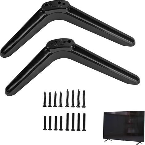 Pied de TV universel pour téléviseurs LED et LCD de 32 à 55 pouces – Charge max 45 kg – Support antidérapant et rangement intégré (1/5)