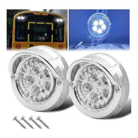 Feux de Position LED Latéraux 5 LED Feu de Position Latéral Remorques Camions VR Camions Déco Blanc (1/5)