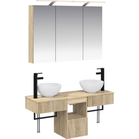 Bathroom Cabinet Set 4 pcs Sonoma Oak 100 x 14.5 x 70 cm vidaXL
