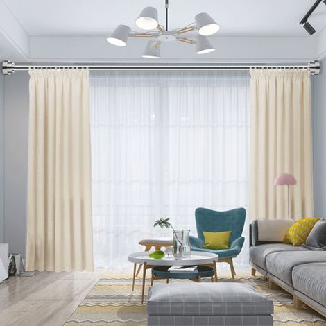Ausziehbare Wäschestange aus Edelstahl, ohne Bohren, geeignet für Duschvorhänge im Badezimmer, Türvorhänge, Kleiderstangen fürs Schlafzimmer, 201 Teleskoprohre, 55-85 cm. (1/5)