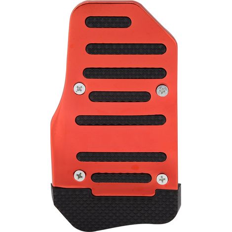 Rutschfeste Gas- und Bremspedale aus Aluminiumlegierung für Automatikfahrzeuge, rotes Pedalabdeckungsset, Zubehör für Automatikgetriebe (1/5)