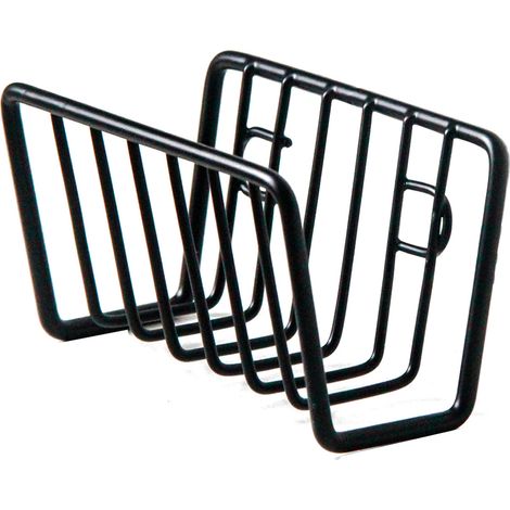 Soporte Para Esponjas - Acero Inoxidable Autoescurrible con Ventilación U - Para Fregaderos de Cocina y Baño - 1 Unidad - Negro (1/5)