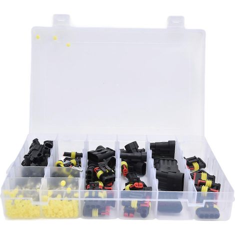 Elektrischer Kabelverbinder-Steckersatz, wasserdicht, Kfz-Stecker, Buchsen-Stoßklemmen-Sortiment