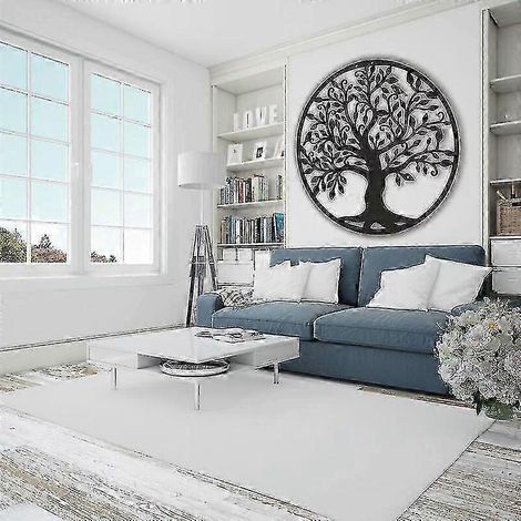 Arbre de Vie en métal tenture murale de 28 cm décoration murale pour salon (1/2)