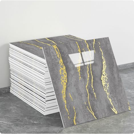 (10 Stück, 30×30 cm, Q108) Selbstklebende Wandaufkleber für Fliesen, Marmorstruktur, Wanddekoration, PET-Material, geeignet für Küchen, Badezimmer, Kamine und Waschküchen.