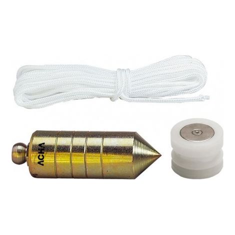 PLOMADA DE ACERO ZINCADA + NUEZ DIABOLO MAGNETICA DE NYLON 1.000grs - ACHA