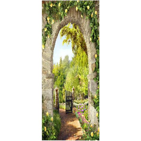 Sticker mural - Trompe L\'oeil - Décoration intérieure - 77x200 cm - 2 pièces - Pour enfants et salon