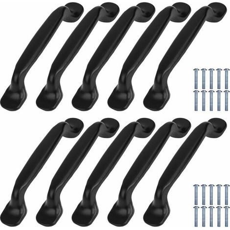 10x Cuisine Armoire Porte Poignées Placard Tiroir Chambre Meubles Tirer Entraxe 96mm, Aluminium, avec des vis，Pour poignée de porte d'armoire de cuisine poignée de meuble avec vis (1/5)
