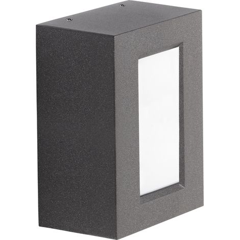 Aplique RECTANGLE IP65 LED SMD AC 9W 1160lm CRI80 3000K Antracita