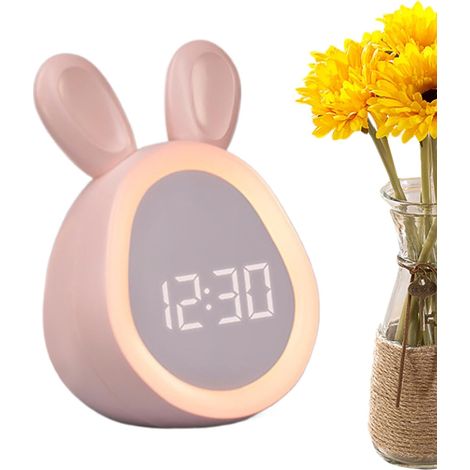 Réveil Alarme Pour Enfant Veilleuse De Nuit Design Lapin À (1/5)
