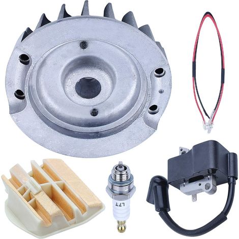 Pour Husqvarna 435/450/445 paquet haute tension OEM573, Pour Husqvarna 445 445E 450 450E, ces modèles, Remarque : le volant d'inertie a deux types dont l'OEM et l'emplacement de la clé d'aspiration (1/5)