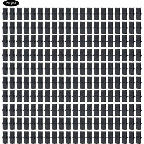 Serre Fixation Clip 200 Pcs Clip de serre PP Serre Film Clip De Fixation Pince Serre Accessoires pour Filet en Plastique Film (1 x 0.4 po)