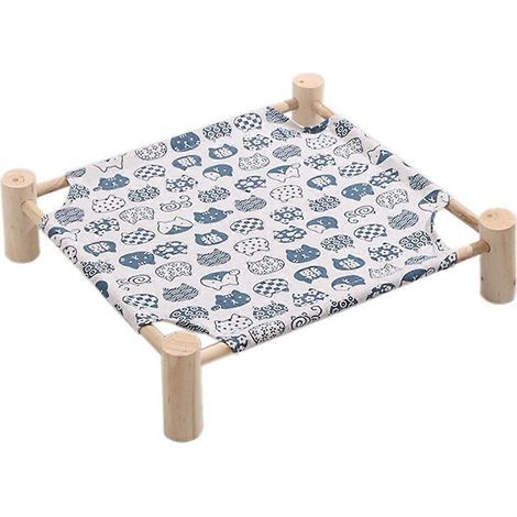 Hängematte für Katzen und Hunde, Hängematte aus Holz, erhöhtes Kühlbett F-- (1/5)