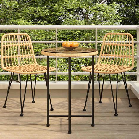 Table à manger Scandinave - Table de salle à manger Ø55 cm Verre trempé et acier BV626916 - BonneVie (1/5)