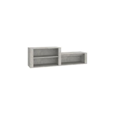 Armoire à chaussures Gris béton 150x35x45 Bois d'ingénierie (1/5)