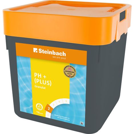 Steinbach Poolpflege pH-Plus Granulat 5 kg, pH-Regulierung Poolchemie (1/6)