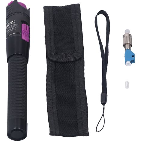 Localisateur visuel de défauts (VFL) portable sans contact, portée 30 km, avec stylo lumineux rouge et adaptateur FC/LC. (1/5)
