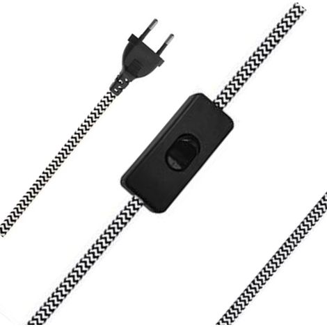 Câble d’alimentation LED 130 cm avec interrupteur et prise européenne (1/5)