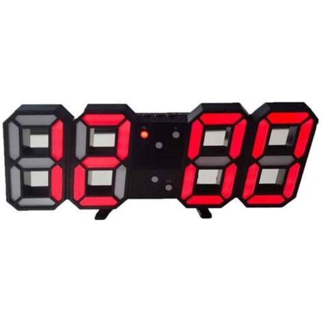 3D-LED-Digitaluhr mit Anzeige von Uhrzeit, Datum und Temperatur, Sprachsteuerung und automatischer Helligkeitsanpassung für Küche, Schlafzimmer oder Büro (1/4)