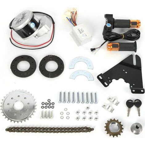 Kit de conversion pour vélo électrique, 250 W, 24 V, kit de conversion pour roue arrière, avec moteur sans balais et roue libre, adapté à la plupart des vélos