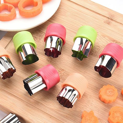 Set mit 3 multifunktionalen, wiederverwendbaren Ausstechformen aus Edelstahl – effiziente und innovative Ausstechformen für Kekse, Gemüse und Obst. (1/5)